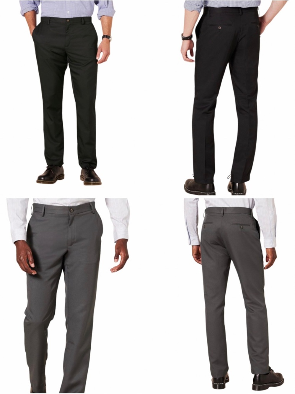 Men's Classic Dress Pants - Black and Gray